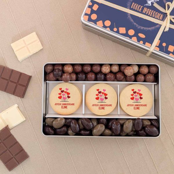 coffret biscuits et chocolat cadeau anniversaire