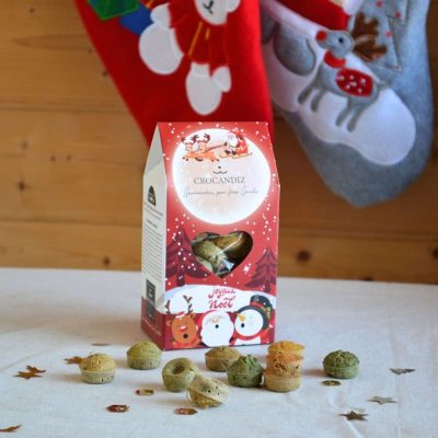 sachet noël biscuits chien assortiment crocandiz