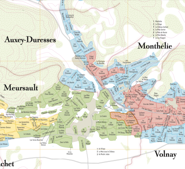 zoom climats bourgogne beaune carte