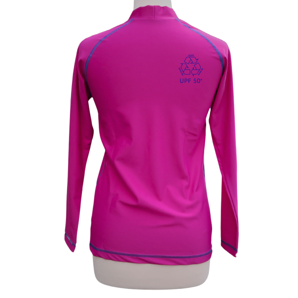 Lycra femme ML fuchsia col dos